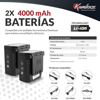 Motosierra Inalambrica con Pertiga Extensible Kamikaze KVS7000P